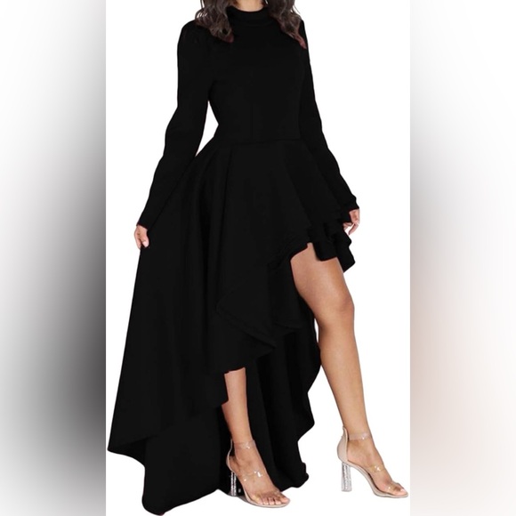 Tops - New black womens peplum style top with long flared back